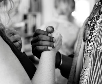 Two people shaking hands