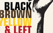 Book cover of 'Black, Brown, Yellow and Left: Radical Activism in Los Angeles' - bold text next to silhouette of arm.