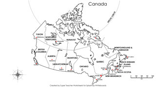 Figure 1 A state map of Canada